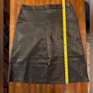 A new day- Black Leather Skirt